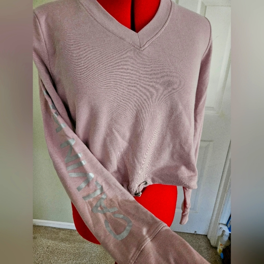 Calvin Klein Performance Dusty Pink Cropped sweatshirt